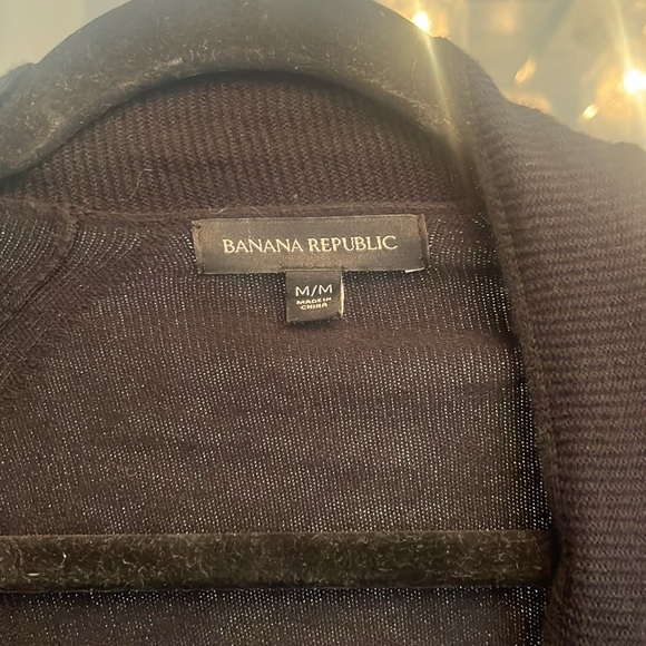 Pleather front knit cardigan - Picture 2 of 2